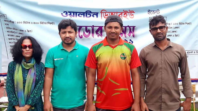 গোলক নিক্ষেপে চ্যাম্পিয়ন জোতির্ময় ও রানার আপ সাঈদ শিপন